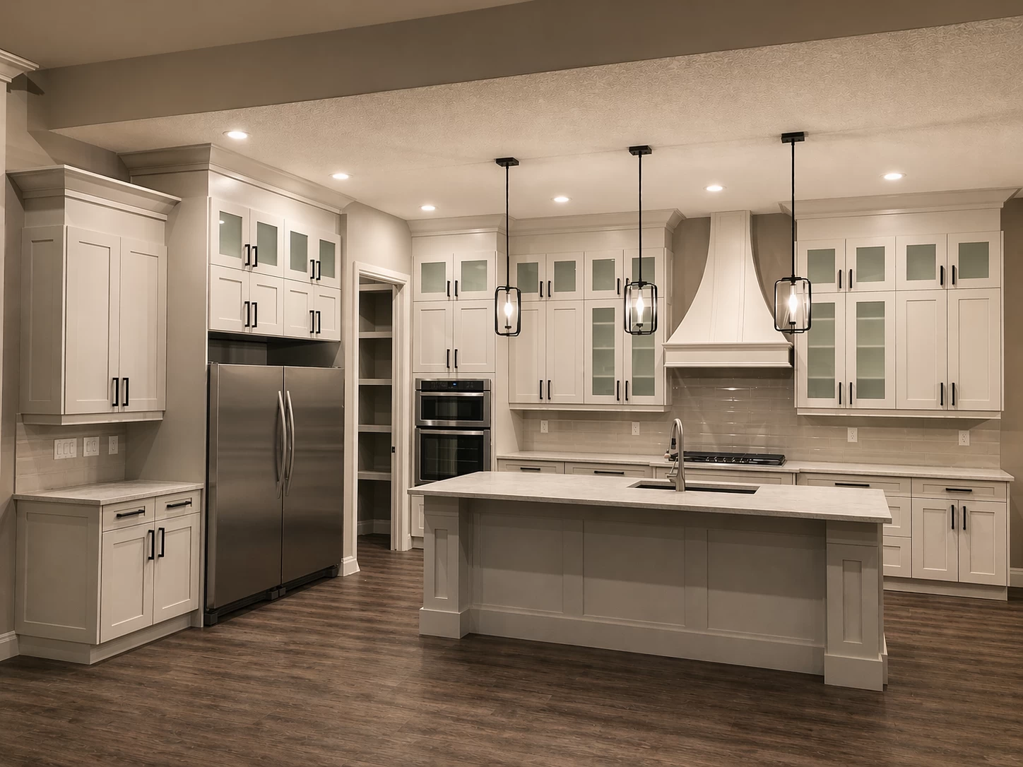 Modern white custom kitchen