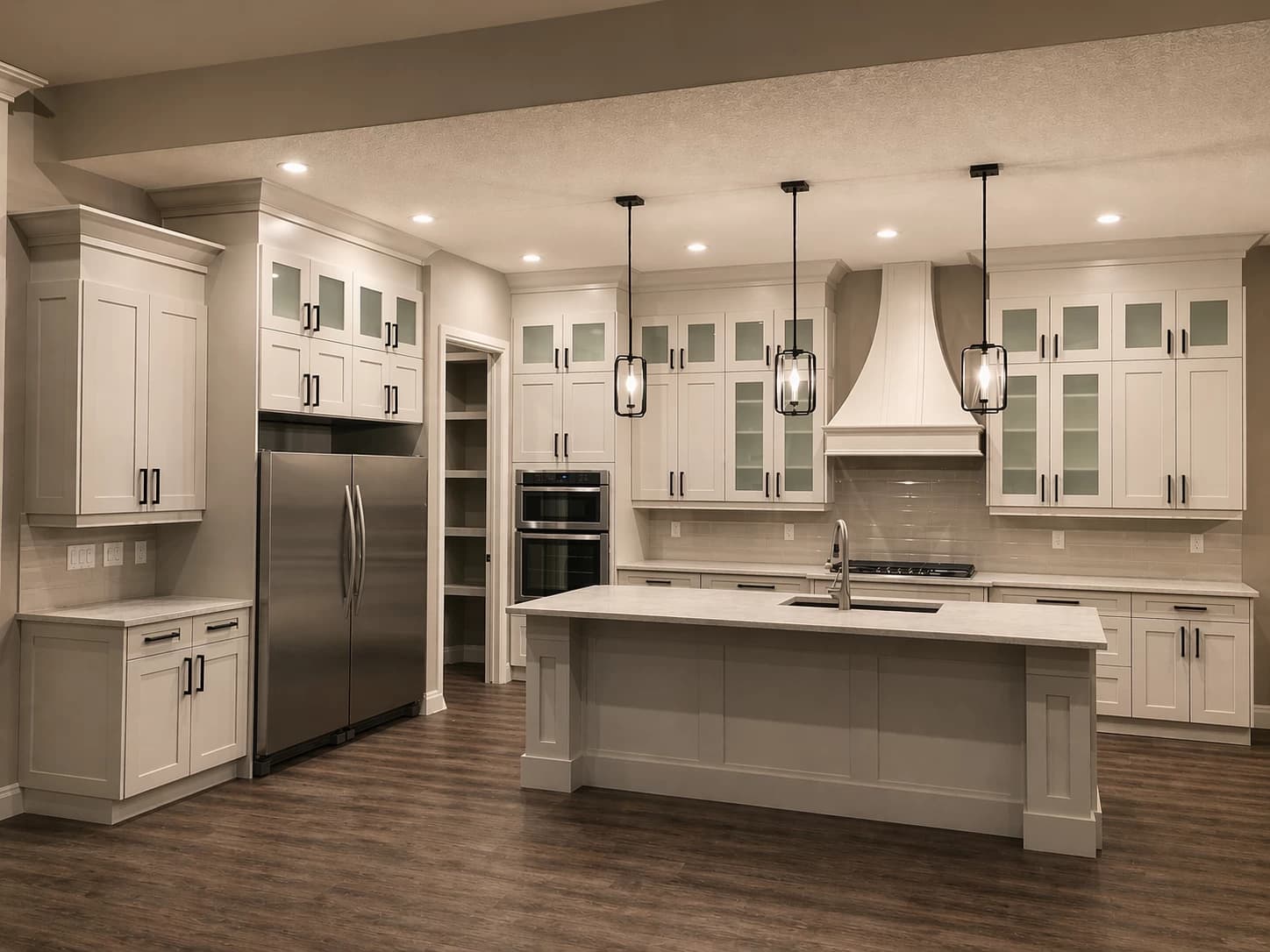 Modern white custom kitchen