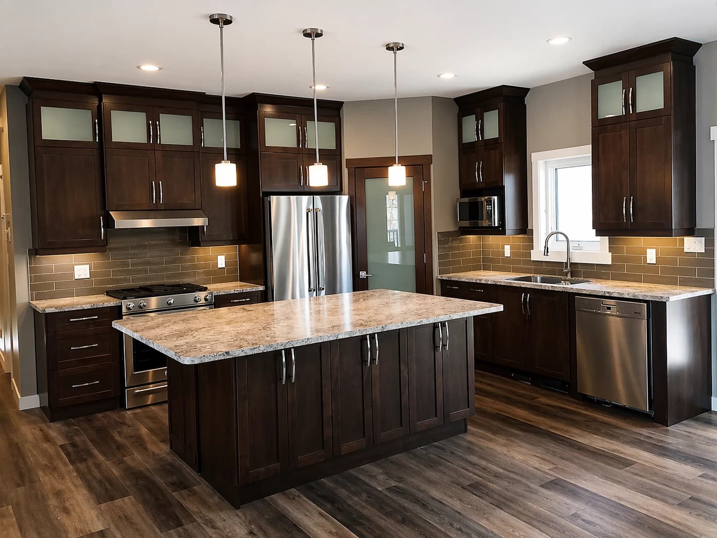 Dark espresso traditional kitchen