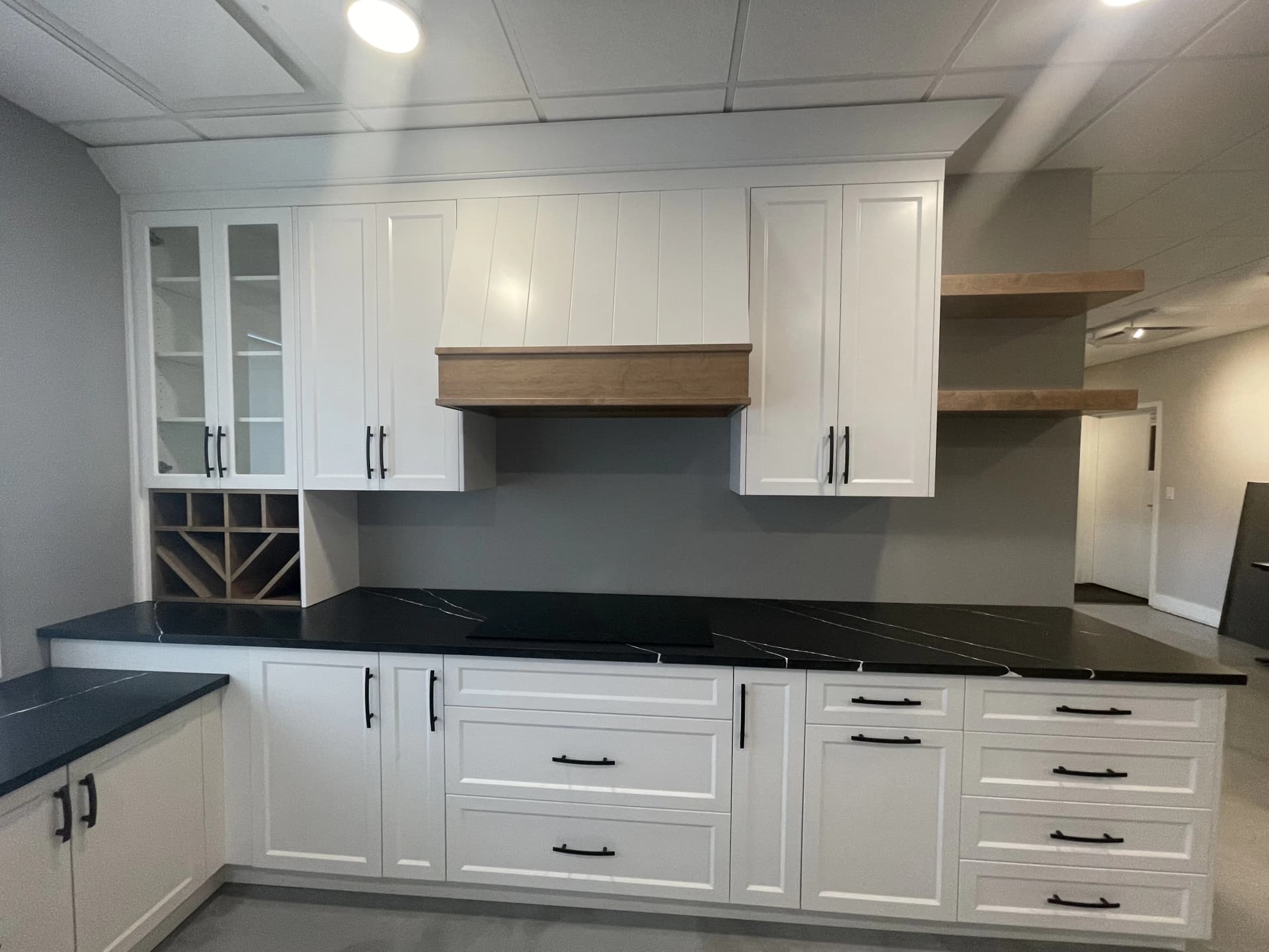 Woodworx showroom interior with a display kitchen